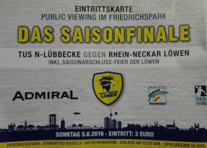 Ticket für das Saisonfinale 2015/16 in Mannheim