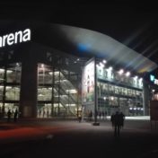 SAP Arena bei Nacht